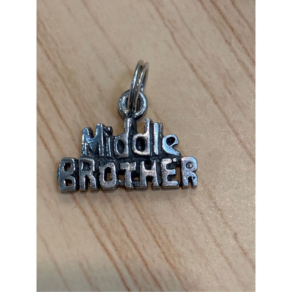 925 Middle Brother Sterling Silver Jewelry Charm